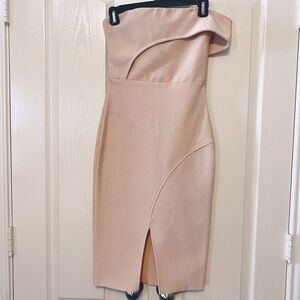 Bodycon Bandage Dusty Pink Cocktail Dress Size L